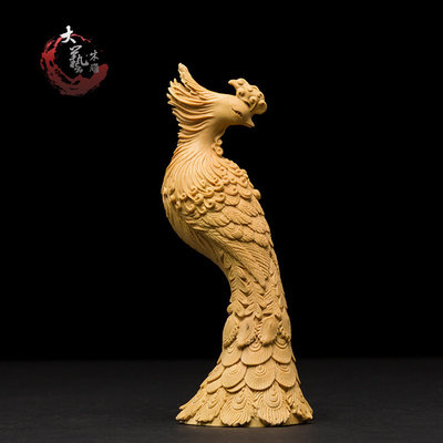 小叶黄杨木雕精品 创意实木动物孔雀的工艺魅力与鉴赏