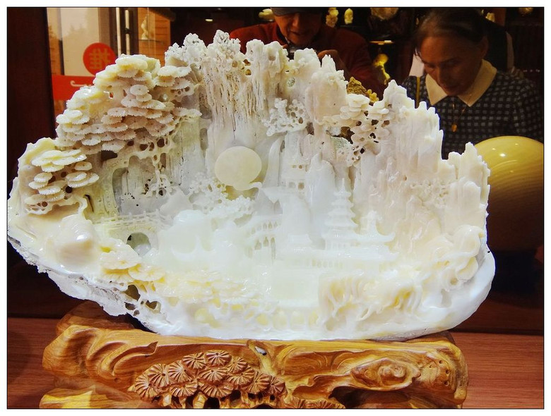 潭门渔港砗磲工艺品 海洋文化的璀璨瑰宝